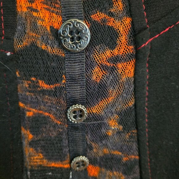 C Fait Pour Vous Unique Witchy Goth Sheer Overlay Dress Size XL - Picture 4 of 10